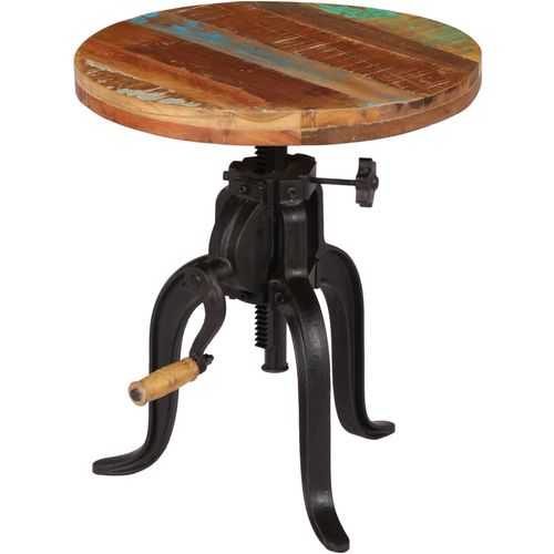 Bočni stolić od obnovljenog drva i željeza 45 x (45 - 62) cm slika 36