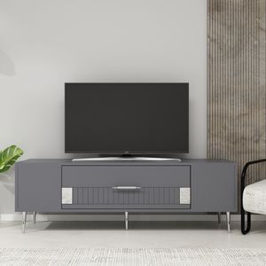 TV Stalak Dekolp4 u Antracitnoj i Srebrnoj Boji