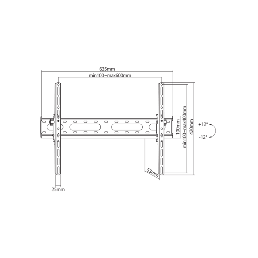 SBOX Stalak PLB-2546T-2 (37-80"/45kg/600x400) slika 5