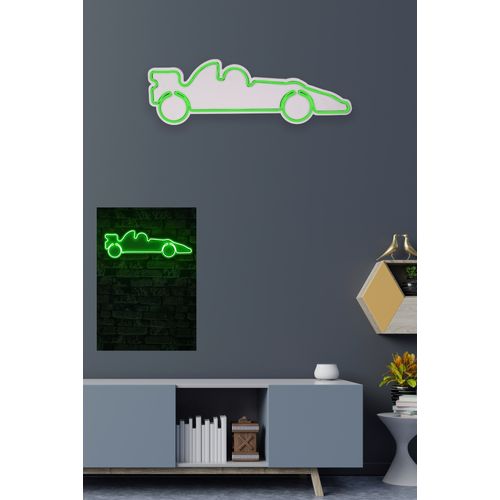 Wallity Ukrasna plastična LED rasvjeta, Formula 1 Race Car - Green slika 11
