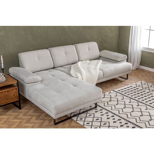 Atelier Del Sofa Mustang Large Left - Bež Bež Ugaona Garnitura slika 3