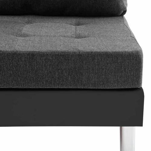 Modularna sofa od umjetne kože crna slika 13