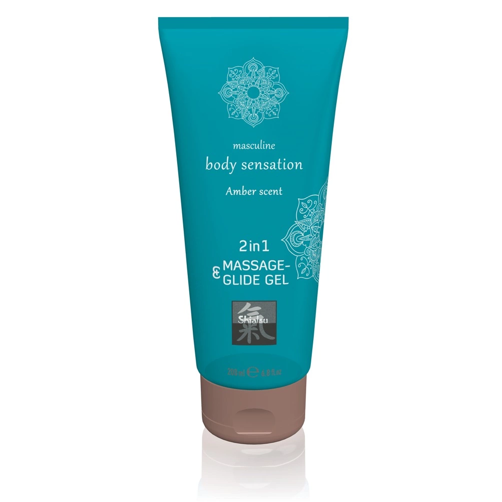 HOT Shiatsu gel 2 u 1 sa mirisom ćilibara, 200 ml slika 1