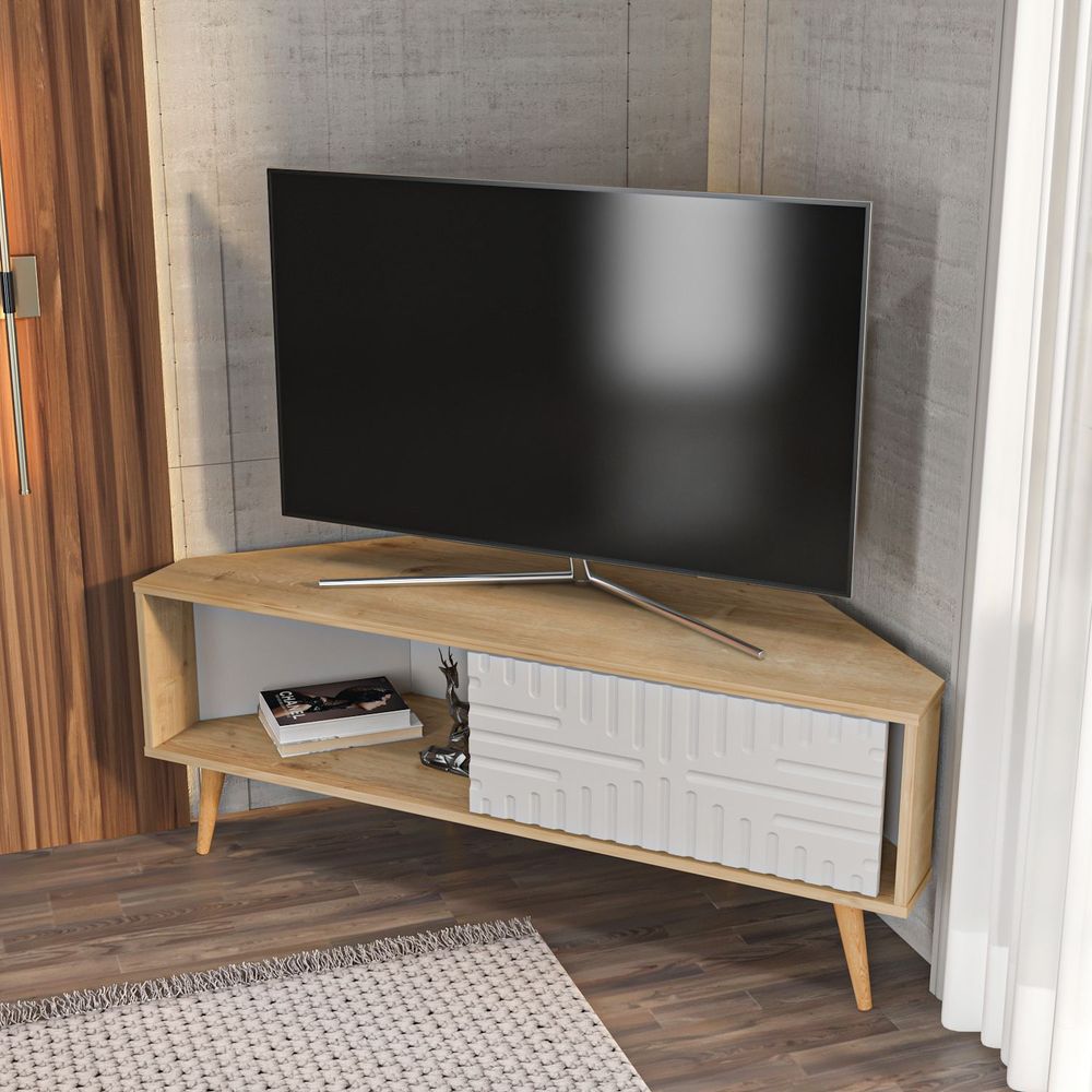 TV Stalak Mora u Bojama Safirnog Hrasta i Bijele slika 3