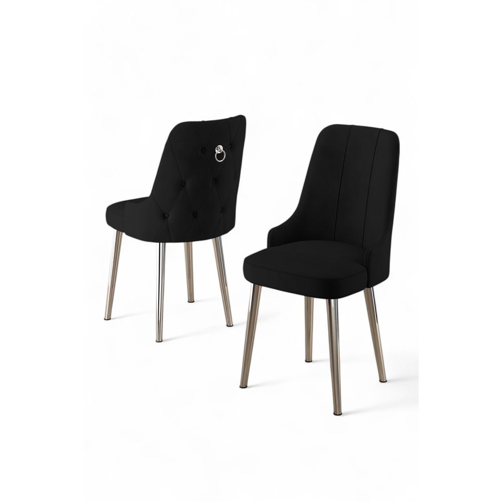 Newa - Crna, Hrom Crna Set Stolica (2 Komada) slika 2