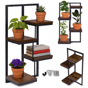 ModernHome loft zidni stalak za cvijeće za dekoraciju, s 4 razine