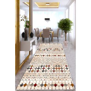 Flecha Djt   Multicolor Hall Carpet (80 x 300)