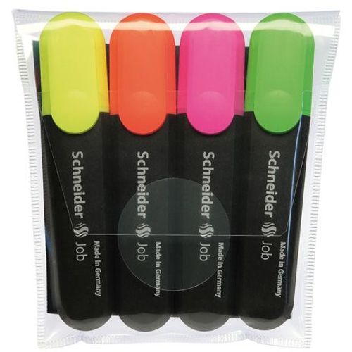 Tekstmarker Schneider, Job, 1-5 mm, set od 4 boje, PVC etui slika 2