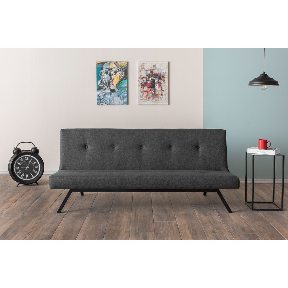 Zola - Tamno Siva 3-Sjedalna Sofa-Krevet slika 1