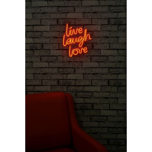 Wallity Ukrasna plastična LED rasvjeta, Live Laugh Love - Red slika 3
