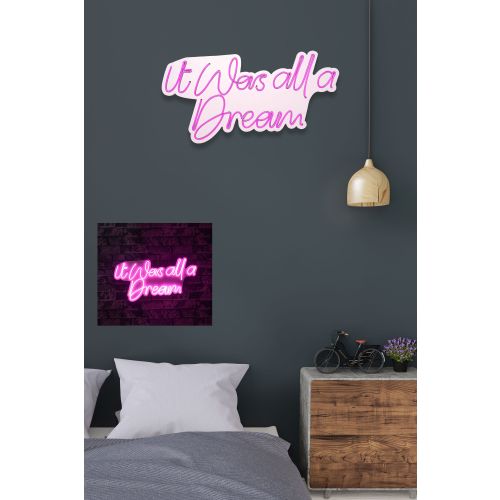 Wallity It was all a Dream - Pink Pink Dekorativna Plastična LED Rasveta slika 3