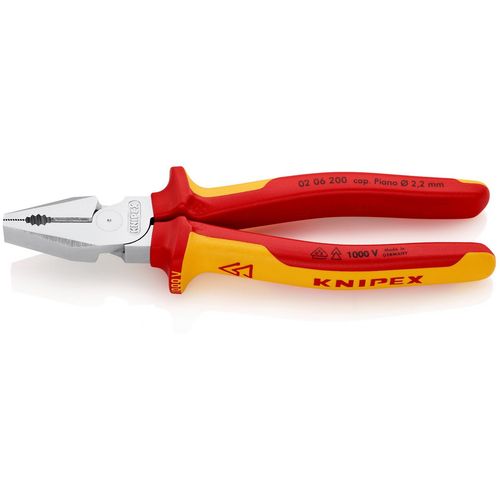 Knipex kombinovana klešta izolovana 1000V VDE 200mm 02 06 200 slika 1