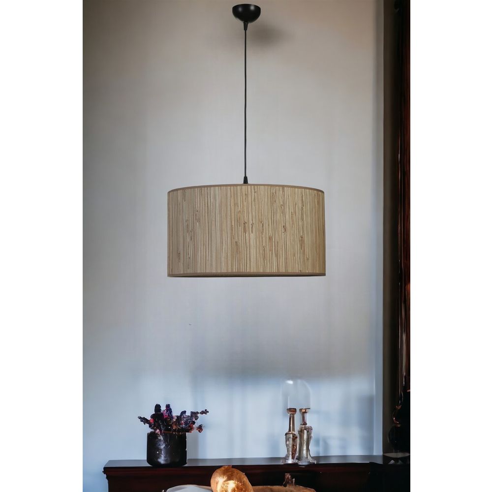 Bambu 09 Abajurlu Tekli Sarkıt Avize - Oak Black slika 2