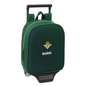 Školski Ruksak s Kotačima Real Betis Balompié Zelena 22 x 27 x 10 cm