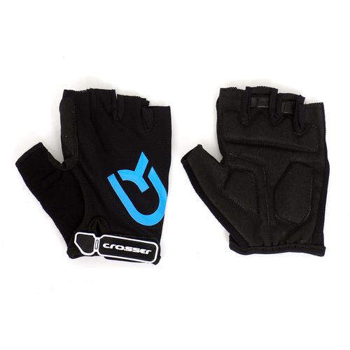 Rukavice CROSSER CR-6028 SHORT FINGER L black/blue slika 1