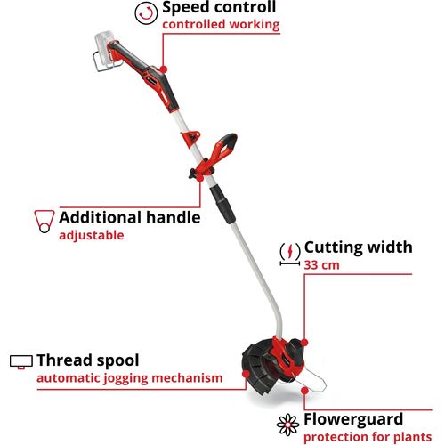 Einhell  GE-CT 18/33 Li E-Solo, akumulatorski trimer za travu slika 3