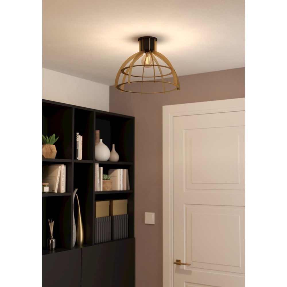 Eglo Stropna Lampa 'Stillington' - Crno/Zlatna, E27 slika 2
