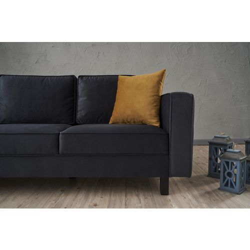 Kale Velvet - Anthracite Anthracite 3-Seat Sofa slika 4