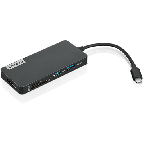 Lenovo GX90T77924 Lenovo USB-C 7-in-1 Hub: 2x USB3.0; 1x USB2.0 1x HDMI 4K, 1x SD/TF Card reader 1xUSB-C Charging Port, power pass-through to charge Notebook (up to 65W) slika 1