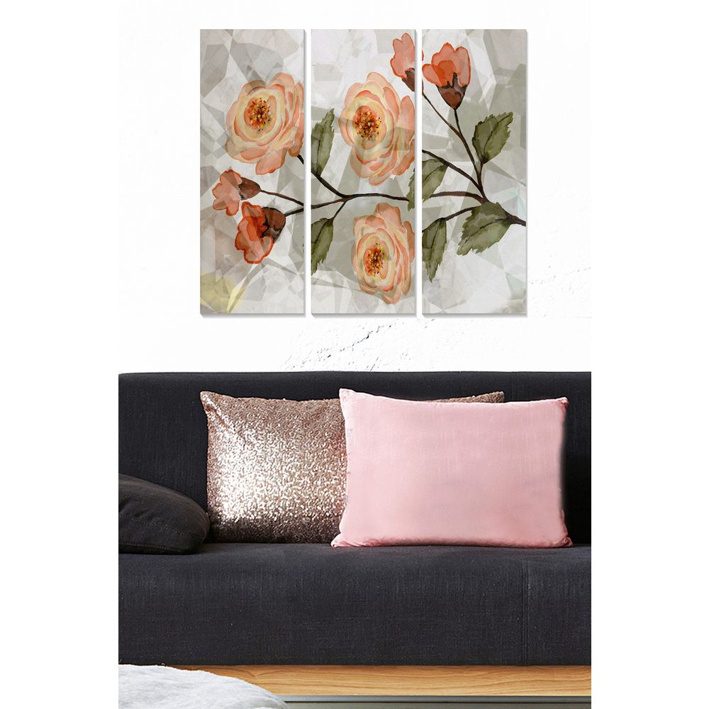 Dekorativna Slika od MDF-a u Više Boja (Set od 3 Komada) - MDF125246902924 slika 1