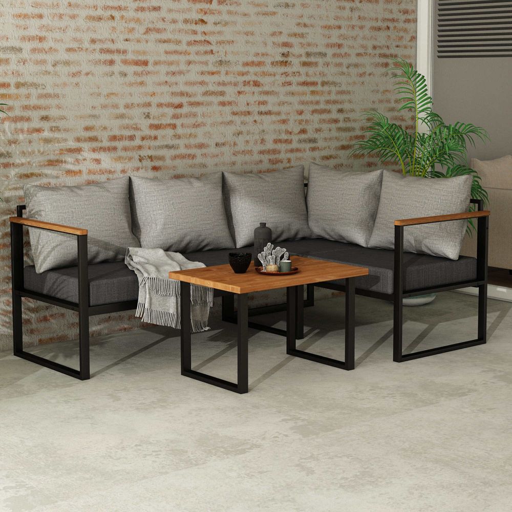 Lounge set CPT5516-190 u sivo-antracitnoj boji za vrt slika 1