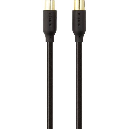 Belkin antene, SAT priključni kabel [1x 75 Ω antenski muški konektor - 1x 75 Ω antenski ženski konektor] 2.00 m 78 dB pozlaćeni kontakti crna slika 2