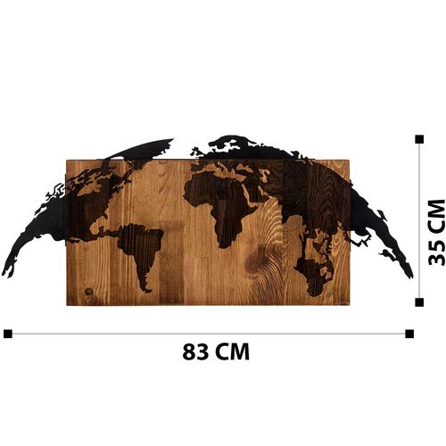 Wallity Zidna dekoracija drvena, World Map slika 8