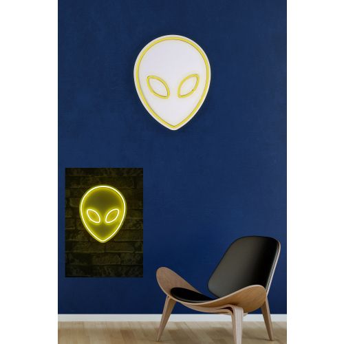 Wallity Ukrasna plastična LED rasvjeta, Alien - Yellow slika 3