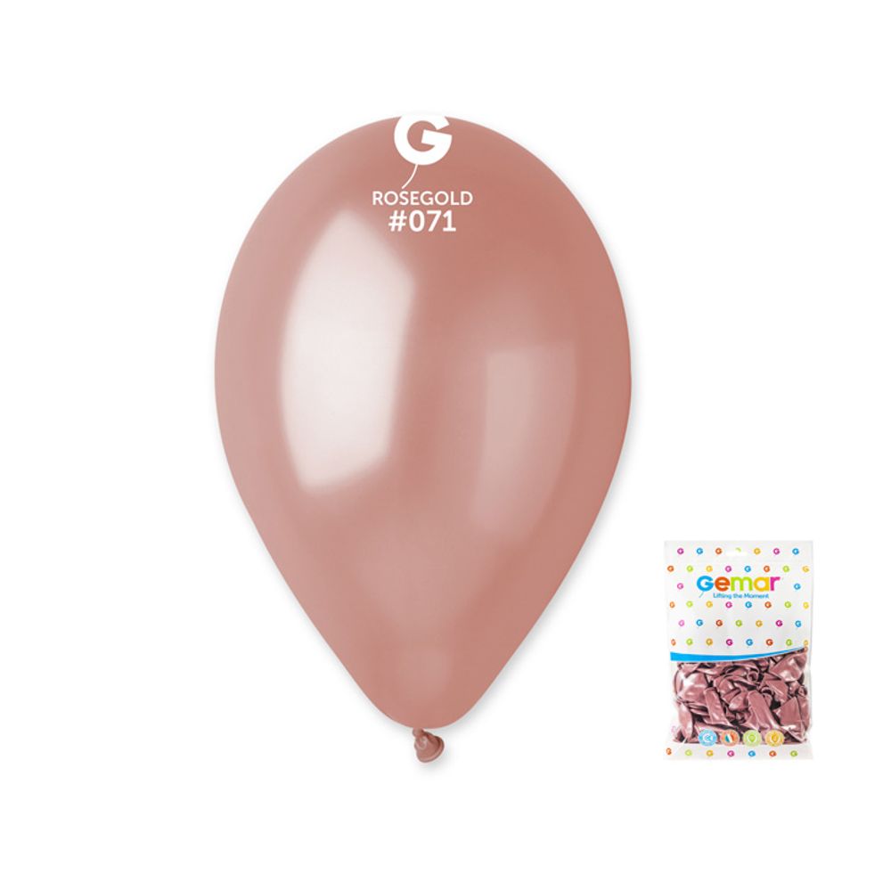 GM90-71 Balon Metalik Ružičasto Zlato 25cm, 100kom slika 2
