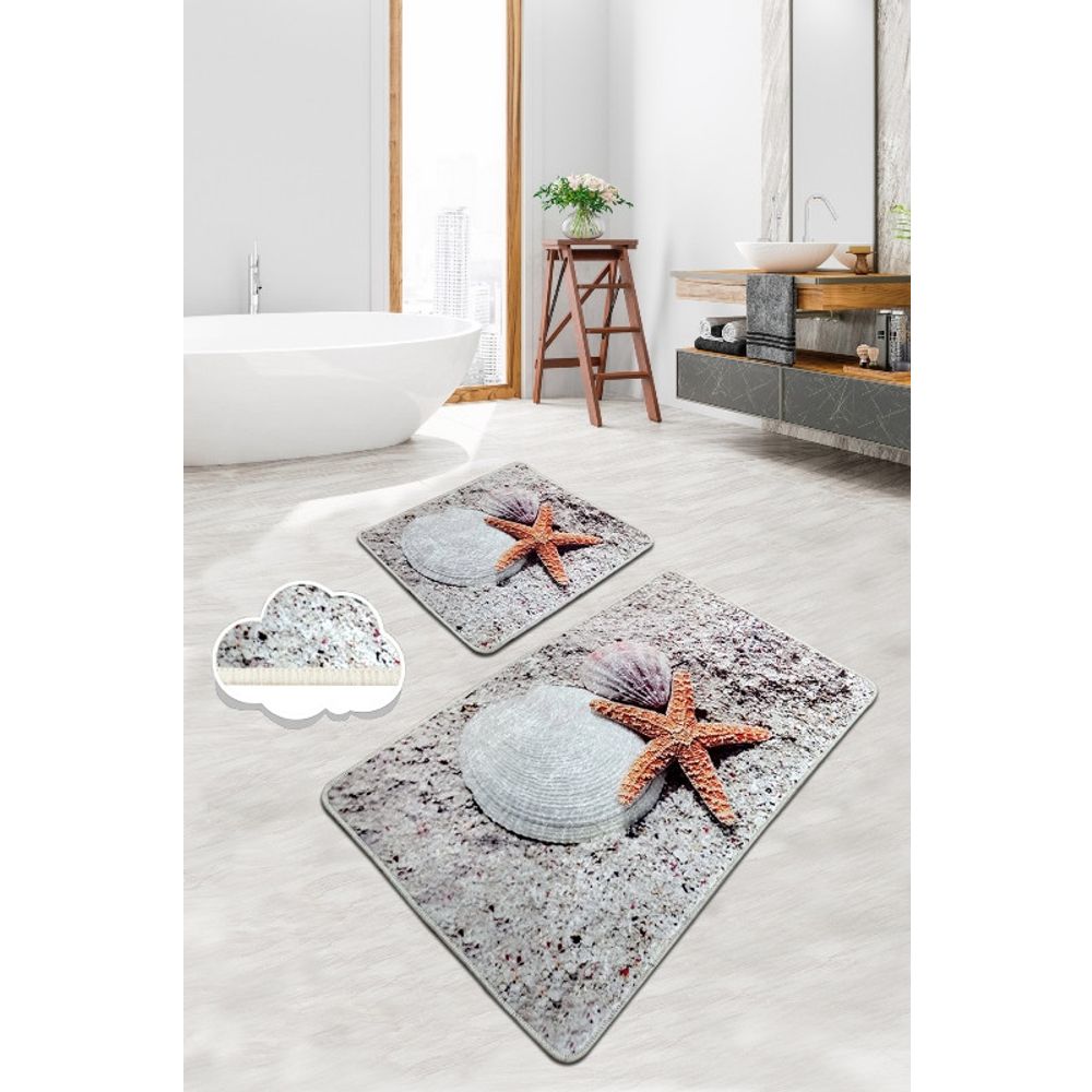 Set prostirki za kupatilo (2 komada) Starfish, boja: višebojna slika 1
