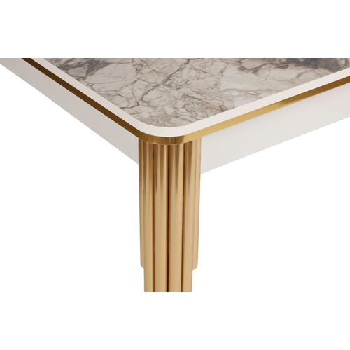 Damla 1102 Gold
White Extendable Dining Table slika 14