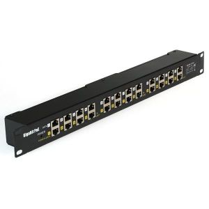 MaxLink Gigabit 12-port passive POE injector panel - shielded