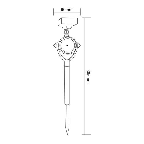 Saska Garden LED solarni reflektor 9 x 38,5 cm slika 4