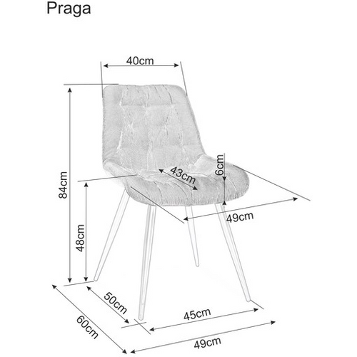 Stolica PRAGA - samt tkanina slika 8