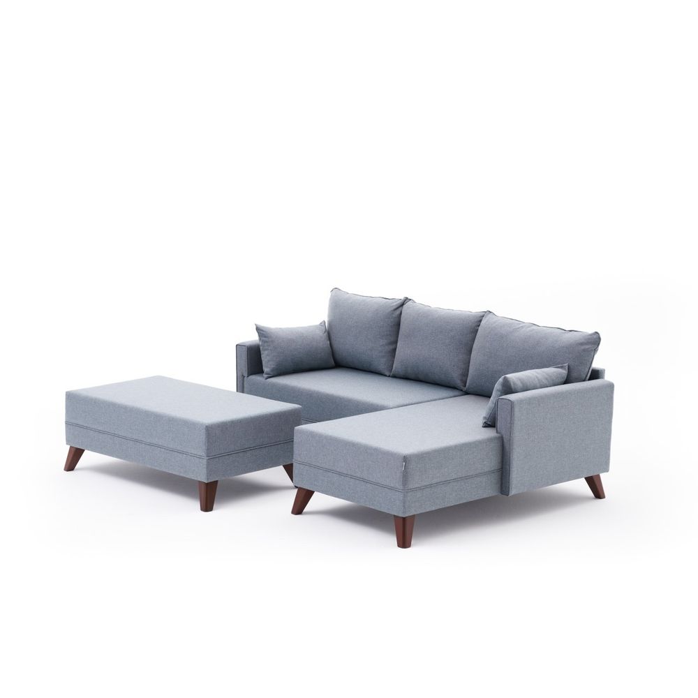 Bella Soft Mini Köşe Right - Plavi Kutni Sofa-Krevet slika 8