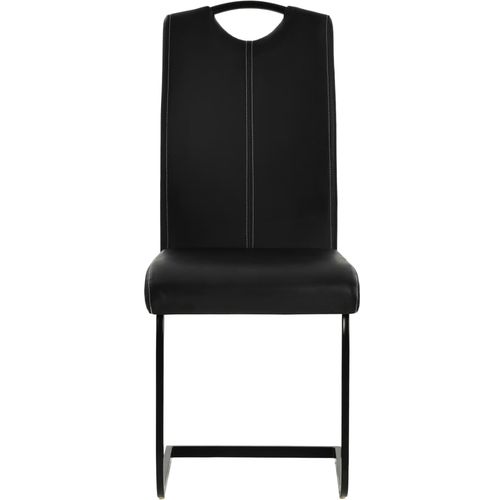 Konzolne blagovaonske stolice od umjetne kože 2 kom crne slika 21