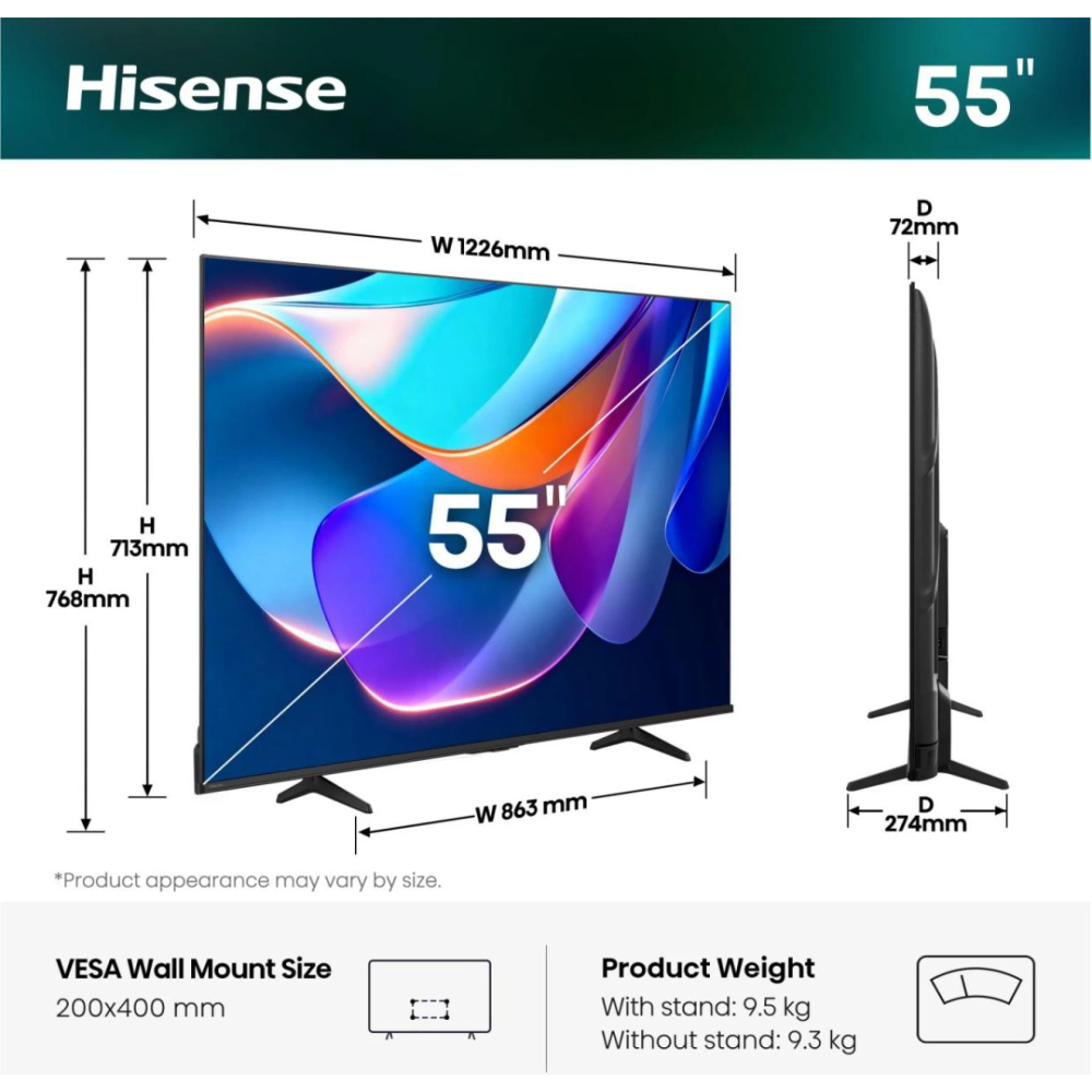 HISENSE Televizor LED 55A6S / 55" slika 2