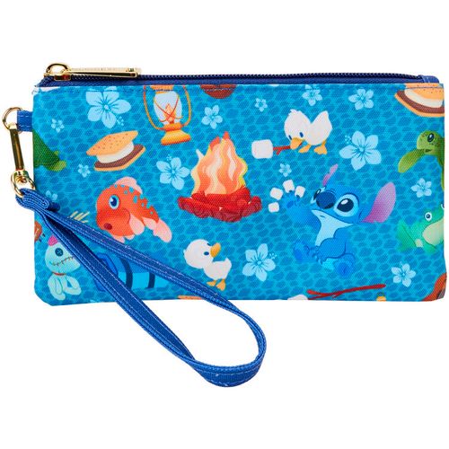 Loungefly Disney Stitch Camping Cuties zipper wrislet wallet slika 1