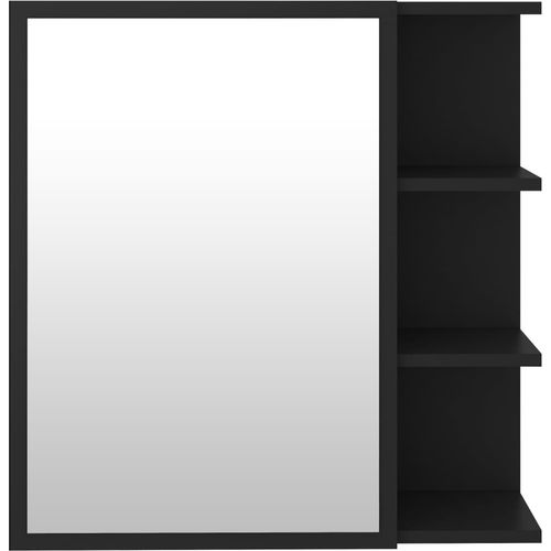 Kupaonski ormarić s ogledalom crni 62,5x20,5x64 cm od iverice slika 6