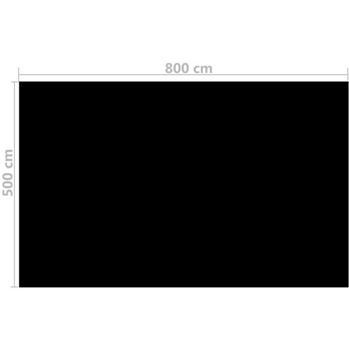 Pravokutni pokrivač za bazen 800 x 500 cm PE crni slika 7