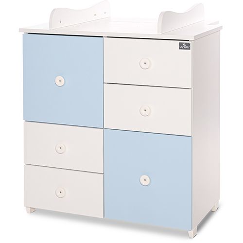 LORELLI CUPBOARD NEW Komoda za Previjanje White/Baby Blue slika 1