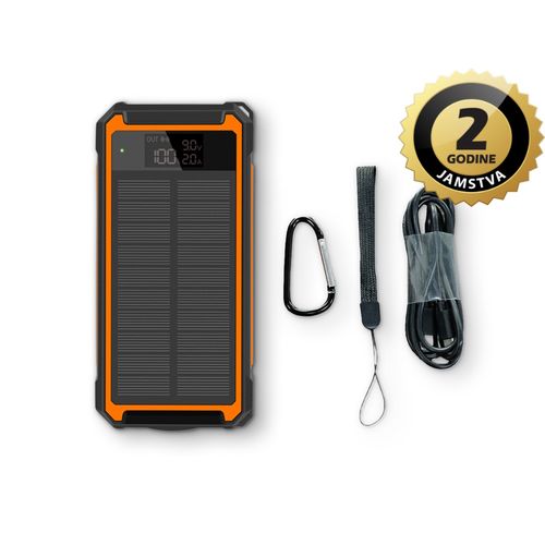 Manta dodatna baterija SOLARNA, 20000MAh, 20W, QC3, USB-C, 2xUSB, crni MPB2001S slika 1