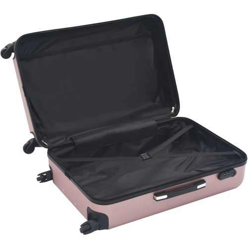 3-dijelni set čvrstih kovčega ružičasto-zlatni ABS slika 6