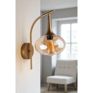 Opviq Zidna lampa 809, med, zlatna