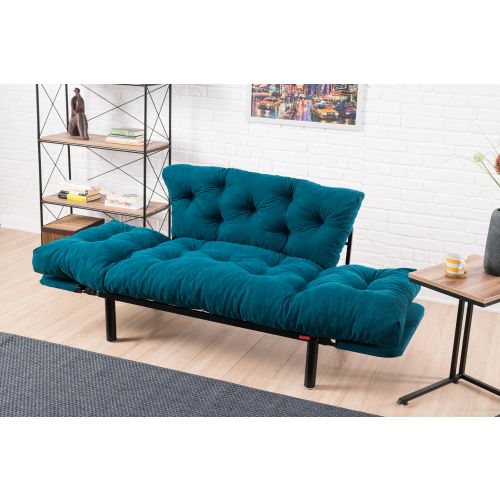 Atelier Del Sofa Nitta - Petrol Blue 2-Seat Sofa-Bed slika 7