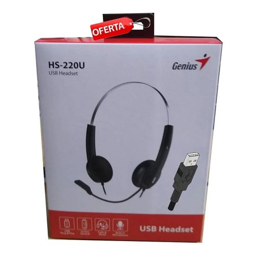 Genius HS-220U Black, USB, slusalice sa micr. slika 2