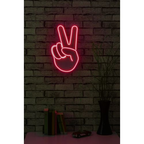 Wallity Ukrasna plastična LED rasvjeta, Victory Sign - Red slika 12