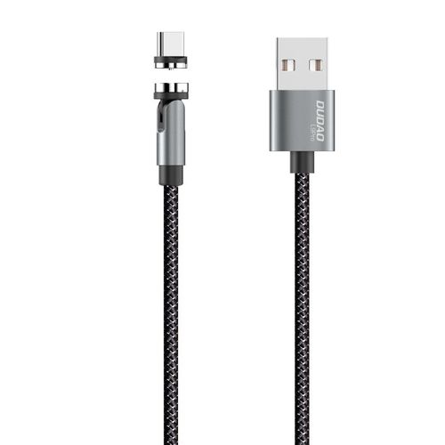 Dudao magnetski USB kabel + komplet utikača Lightning / USB Type C / Micro USB 3 A 1 m siva slika 6