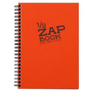 Clairefontaine Demi Zap book A5 80gr 80L, mix boja, spiralni uvez, 100% reciklirani papir