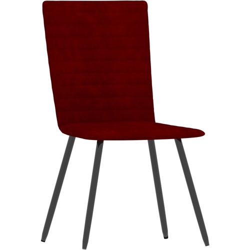 Blagovaonske stolice 6 kom crvena boja vina baršunaste slika 16